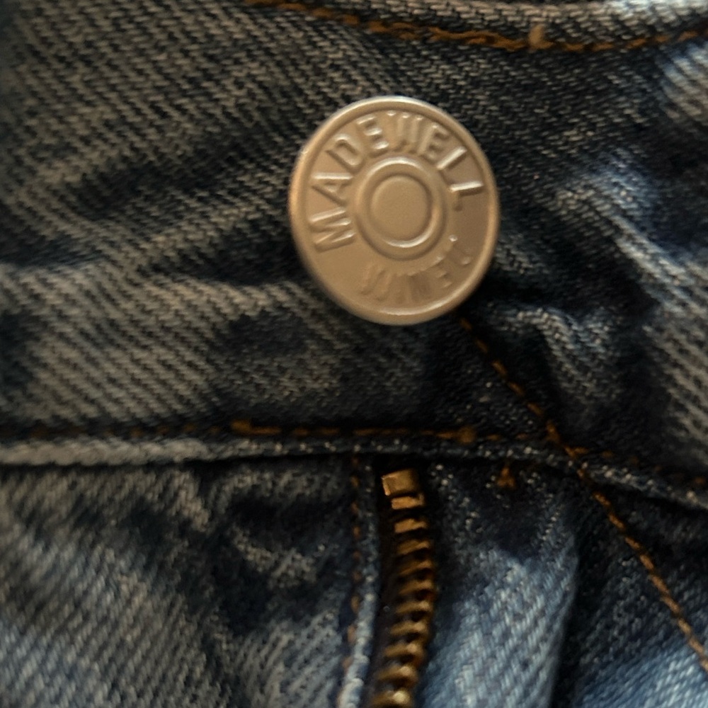 Madewell The Perfect Vintage Med Light Wash Straight Utility Carpenter Jeans 25 - Picture 13 of 16